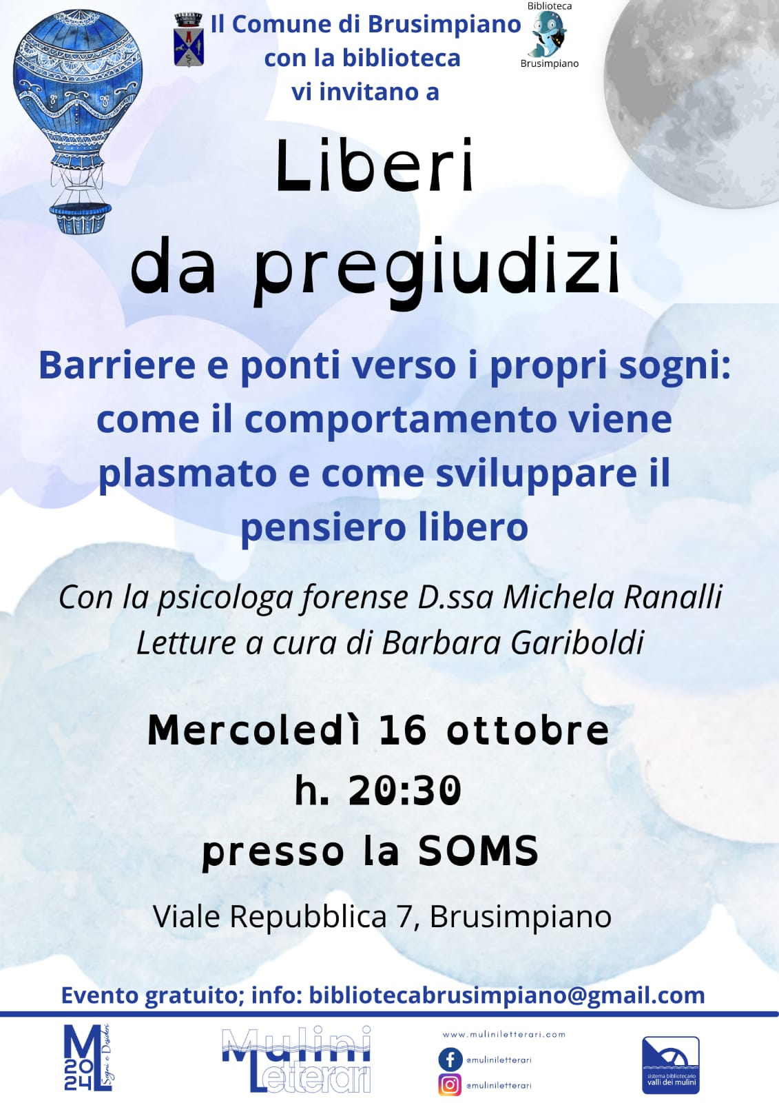 locandina evento, testo in descrizione