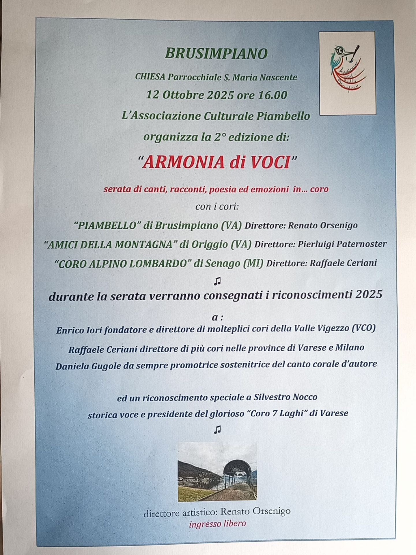 locandina evento, testo in descrizione