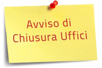 avviso chiusura uffici pomeriggio venerdi 14 agosto 2026